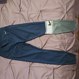 Nike dri-fit blue and gray leggings. Size medium. Smoke free home.